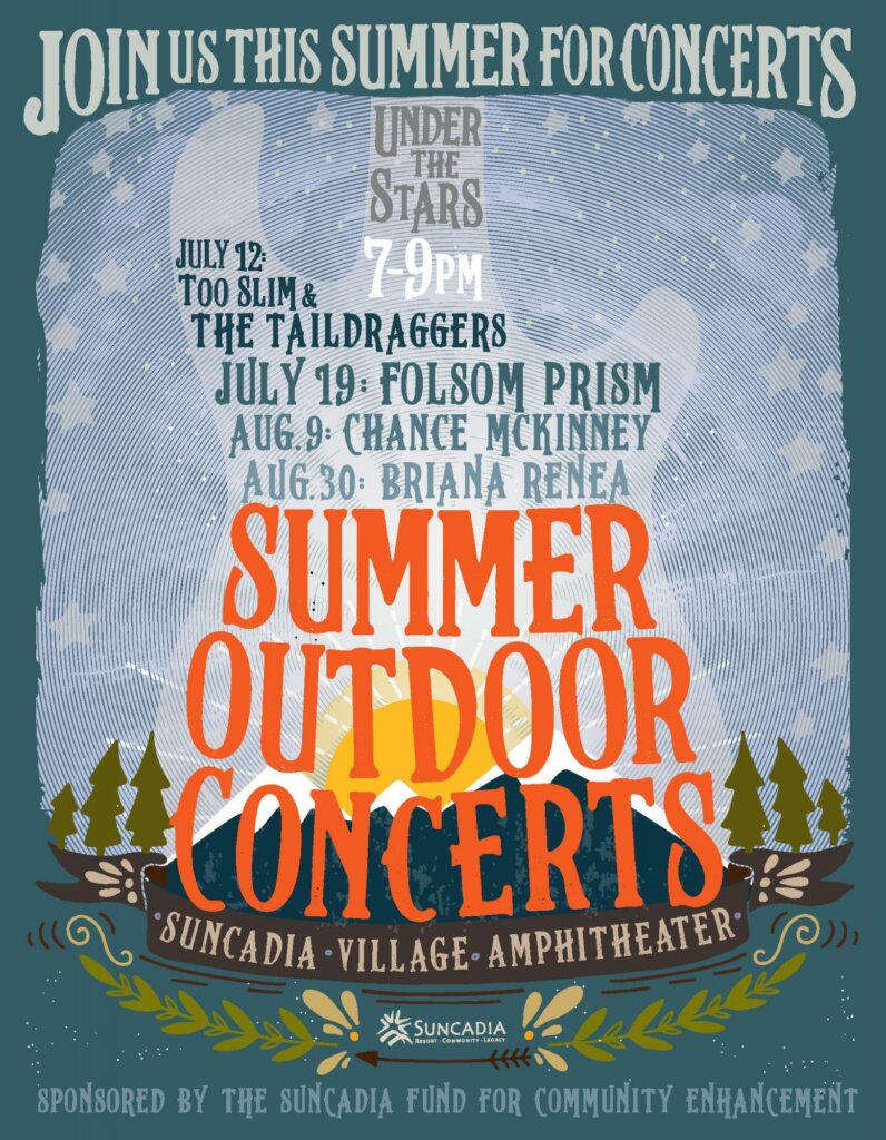 a poster for the summer outdoor concert.