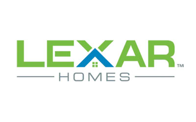 Lexar Homes logo with the text "LEXAR" in green and "HOMES" in gray, embodying the spirit of Suncadia homes.